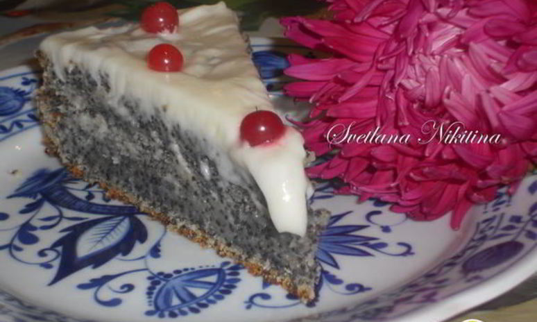 Рецепт макового пирога с маскарпоне