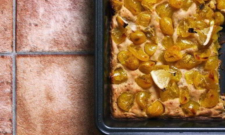 Рецепт пирога на кефире с желтым кумкватом