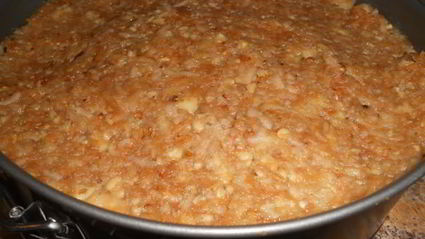 пирог ореховый с яблоками