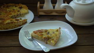 Пирог с курицей и цукини