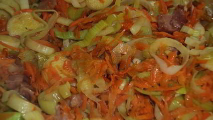 пирог с окороком и луком-пореем