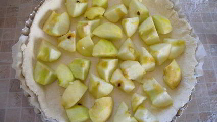 пирог с яблоками и айвой в творожном тесте