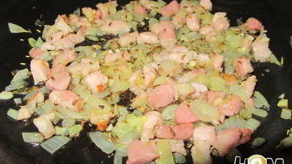 слоеный пирог с курицей