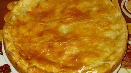 слоеный пирог с ветчиной и сыром