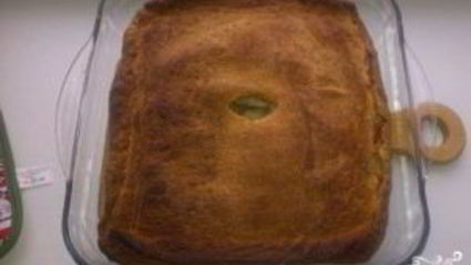 слоеный пирог со свининой и картошкой