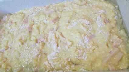 закусочный пирог с ветчиной и сыром