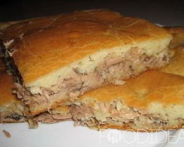 Заливной рыбный пирог