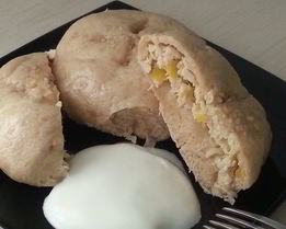 Паровые пирожки с курицей и медом