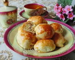 Пирожки Быстрые с курицей и яйцом