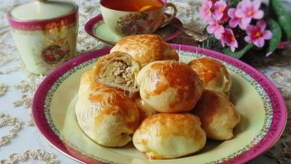 пирожки быстрые с курицей и яйцом