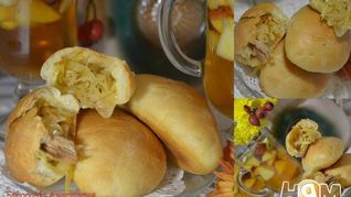 Пирожки на кефире с капустой