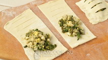 пирожки с черемшой и яйцом