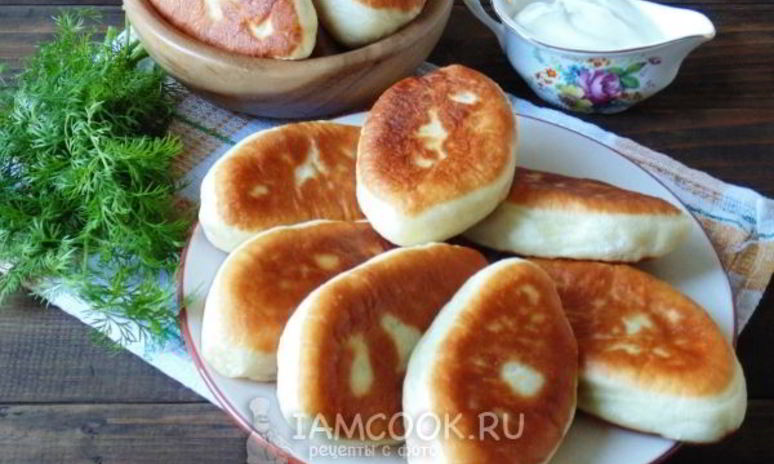 Рецепт пирожков с горохом, жареные на сковороде