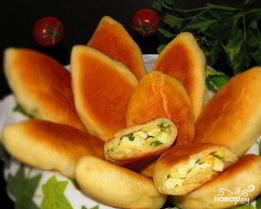 Пирожки с рисом и яйцом