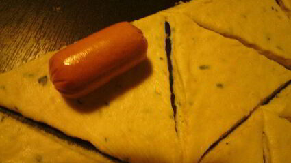 пирожки с сосисками