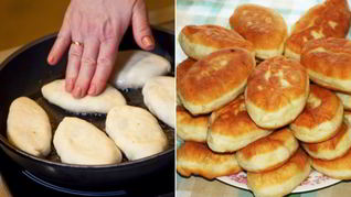 Пирожки с ягодами на сковороде