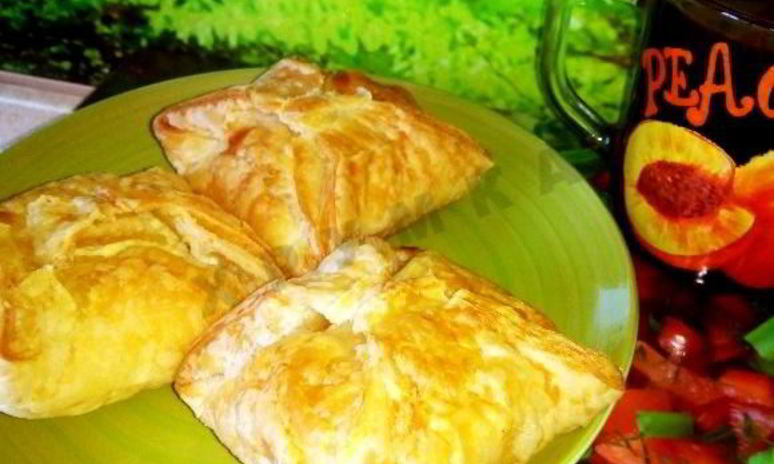 Рецепт пирожков слоеных конвертики с творогом