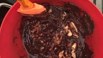 брауни с творогом и вишней