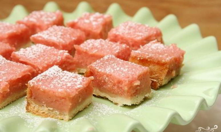 Рецепт лимонно-клубничных пирожные