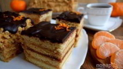 медовое пирожное с начинкой