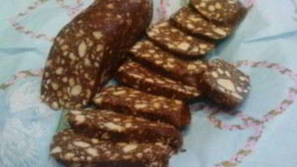 пирожное колбаска из печенья