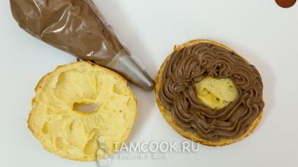 пирожное пари-брест с кофейным кремом