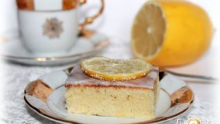 Пирожное с лимоном и белым шоколадом