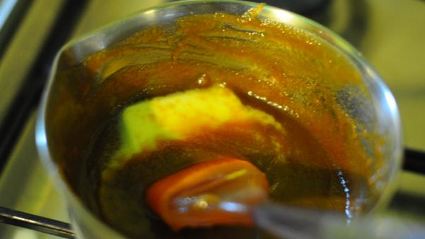 пирожное с маскарпоне и апельсиновой карамелью