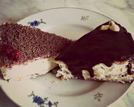 Шоколадно-творожные пирожные