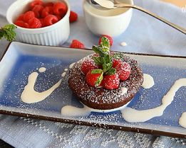 Шоколадные пирожные Фондан