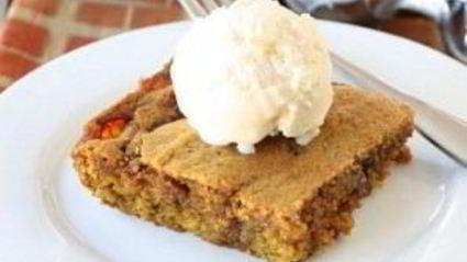 тыквенные пирожные с карамелью и шоколадом