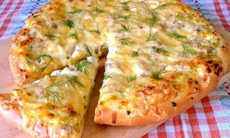 Рецепт деревенской пиццы с творогом и зеленью