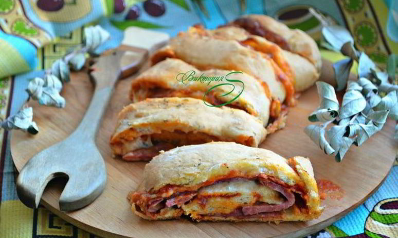 Рецепт итальянской пиццы-рулета стромболи