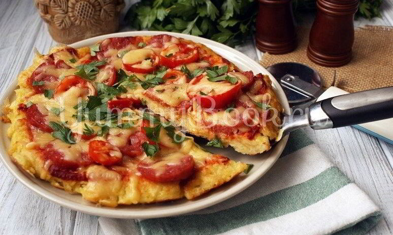 Рецепт картофельной пиццы на сковороде