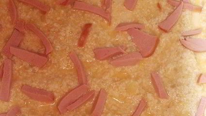 лжепицца из двух сыров и зеленого лука