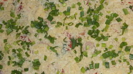 лжепицца из двух сыров и зеленого лука