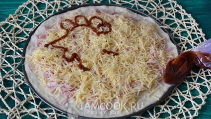 новогодняя пицца петушок