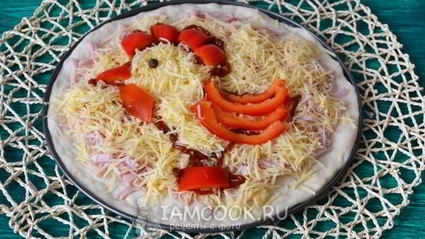 новогодняя пицца петушок