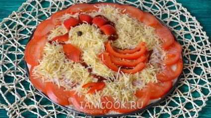 новогодняя пицца петушок