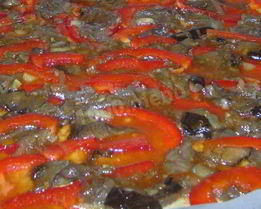 Овощная постная пицца без сыра на дрожжевом тесте