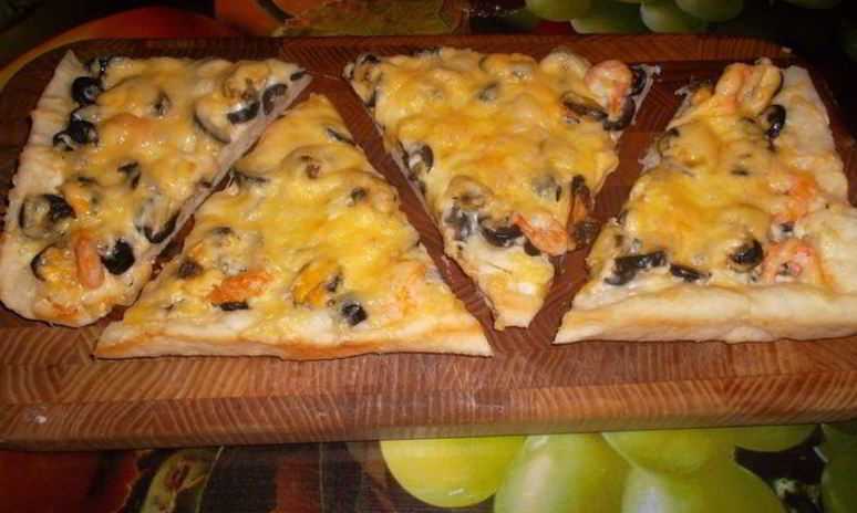 Рецепт пиццы морской