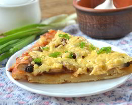 Пицца на кефире в духовке