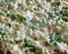 Пицца с фенхелем и зеленым горошком