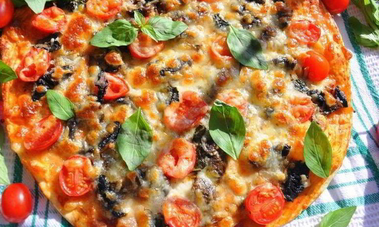 Рецепт пиццы с грибами и базиликом