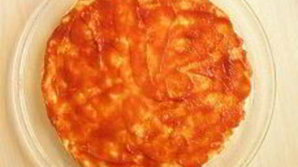 пицца с курицей и перцем в микроволновке