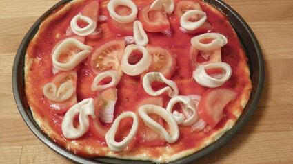 пицца с морепродуктами в духовке