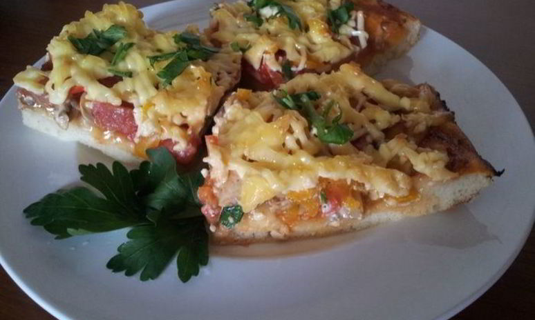 Рецепт пиццы с шампиньонами