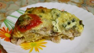 Заливная пицца-пирог с лавашом