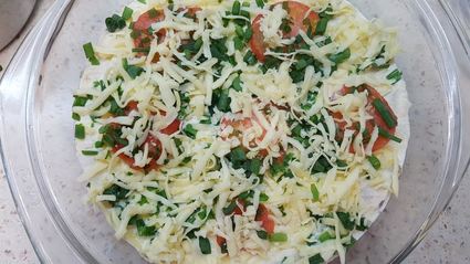 заливная пицца-пирог с лавашом