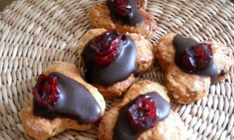 Рецепт медовых пряников с шоколадом и вяленой клюквой